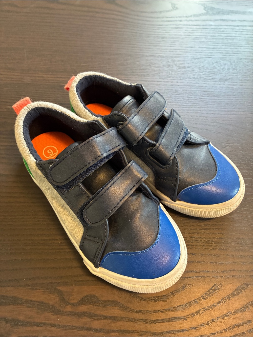 Cat & Jack Navy and Blue Hook-and-Loop Kids Sneakers